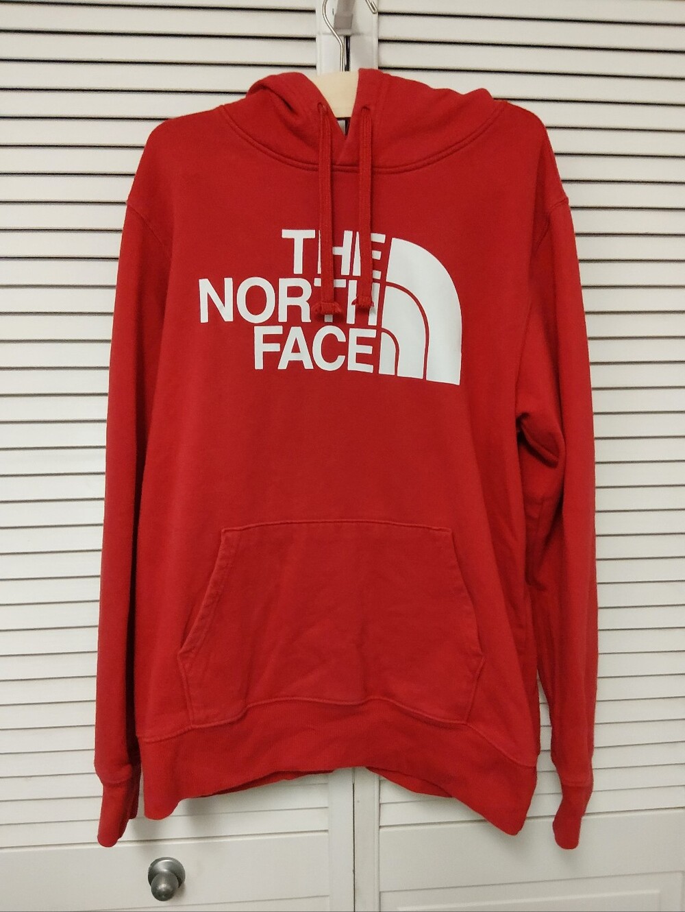 The North Face Red Logo Crewneck Hoodie